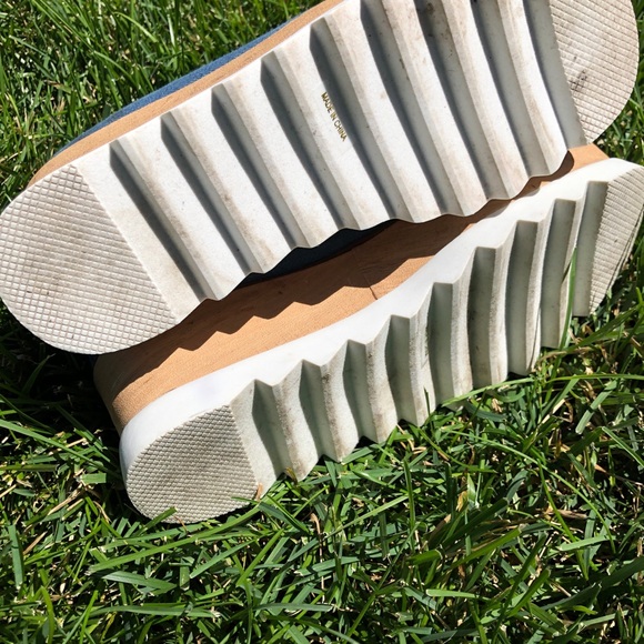 Bamboo Platform Denim Pearl Slip On Shoes Size 5.5 - Picture 6 of 8